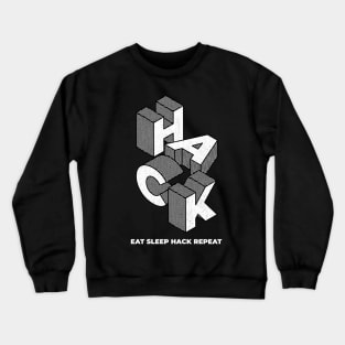 HACK | Eat Sleep Hack Repeat Crewneck Sweatshirt